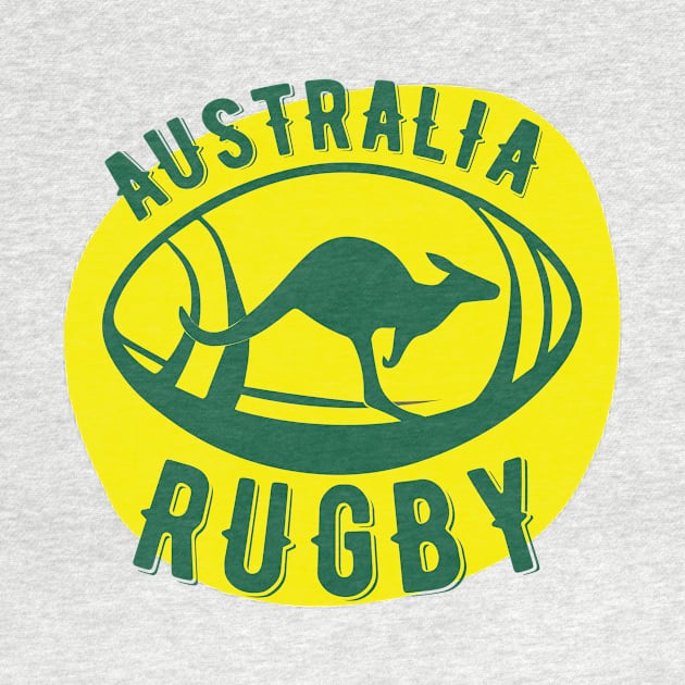 Australia Rugby - Straya Wallaby Rugby Gift for Rugby lovers who adore Australia. by yassinebd